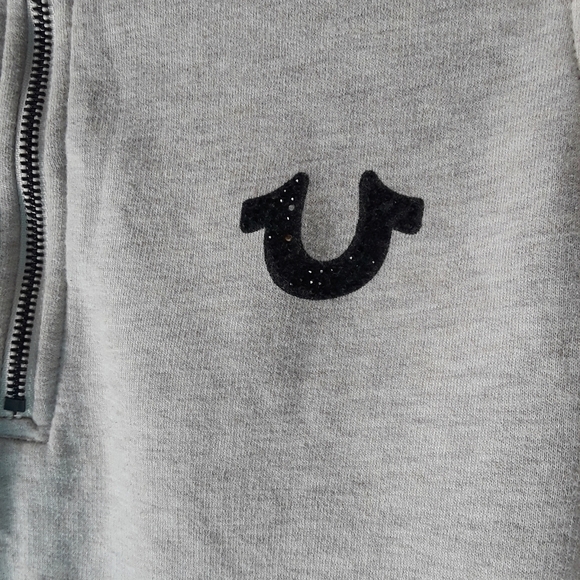 True Religion Buddha Rhinestones Pullover Sweatshirt Size S - Picture 3 of 12